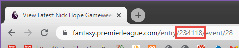 FPL team ID